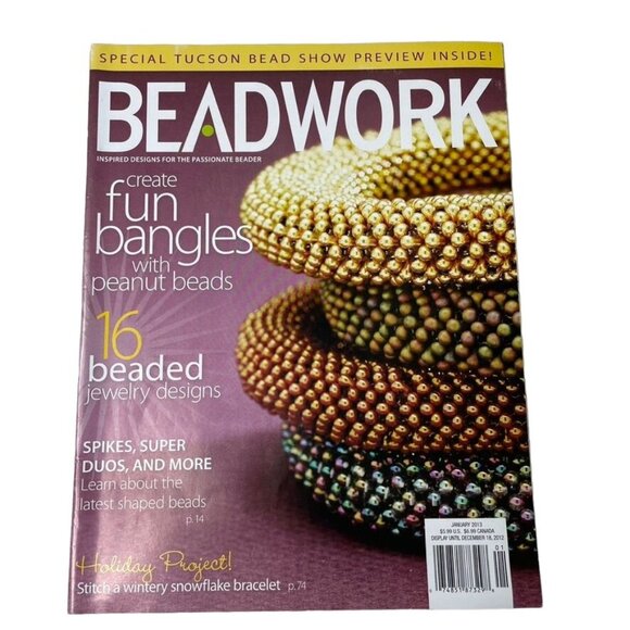 Beadwork Magazine Jewelry Crafting Book u January 2013  Vol 16 No 1 - Picture 1 of 7